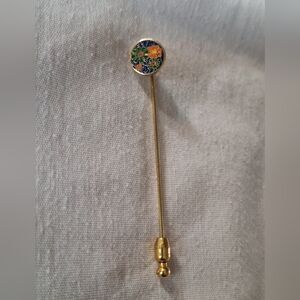 Cloisonné Floral Hat Pin